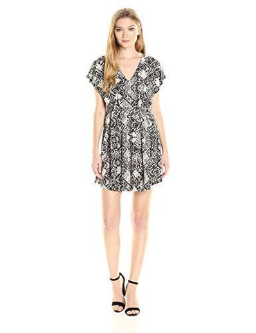 Kimono Sleeve Dress Black Combo M