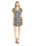 Kimono Sleeve Dress Black Combo M