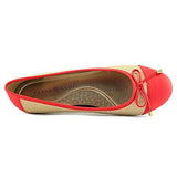 Rylee Cap Toe Canvas Flats, Coral, Size 10.0