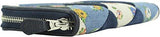 Accordion Zip Wallet In Denim Patchwork Style F57993 Sv Midnight Multi