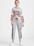 Sweatyrocks Casual Drawstring Jogger Pants Workout Sweatpants With Pockets Grey S