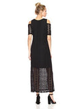 Nine West Lace Cold Shoulder Maxi Black 16
