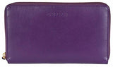 Leather Zip Wallet Margeaux Calf Royal Grape Purple 321117 X Large