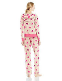 Microfleece Hoodie Pj, I Heart Me Rose, Medium