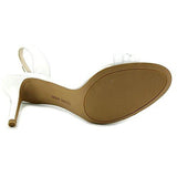 Nine West Ganiston Us 85 White Open Toe Slingback Heel