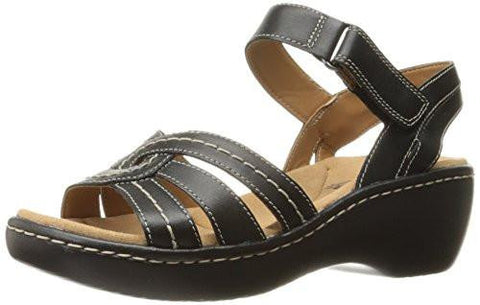 Clarks Delana Varro Dress Sandal Black Leather 8 M Us