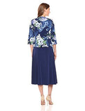 Jessica Howard Printed Jacket Dress, Blue/Multi, 10