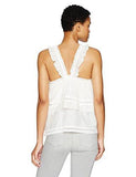 Brigitte Ruffle Tank, White, Xs