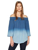 Ombre OffTheShoulder Top, Blue, M