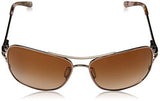 Conquest Oo410101 Polarized Aviator Sunglasses, Satin Rose Gold, 59 Mm