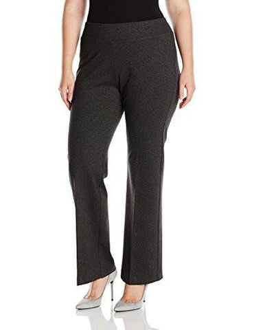Plus Size Structured Knit Pant, Dark Heather Grey, 3X