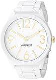 Nine West Nw1678Wtwt Matte White Rubberized Bracelet Watch