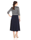 Lace Jacket Dress, Navy/Tan, 12