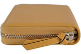 Gucci Yellow Leather Trademark Logo Swing Zip Around Wallet