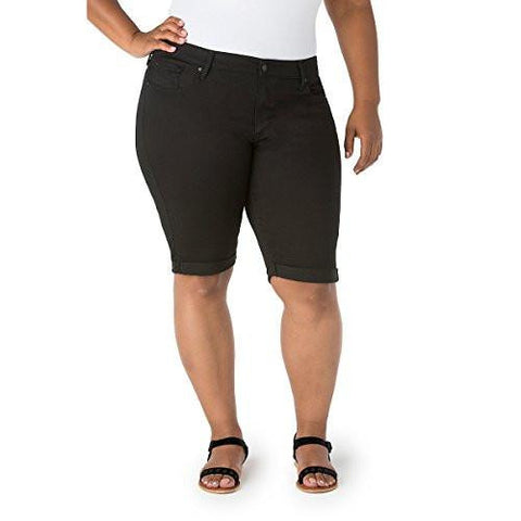 Signature By Levi Strauss & Co Plus Size Modern Skinny Shorts Noir 18