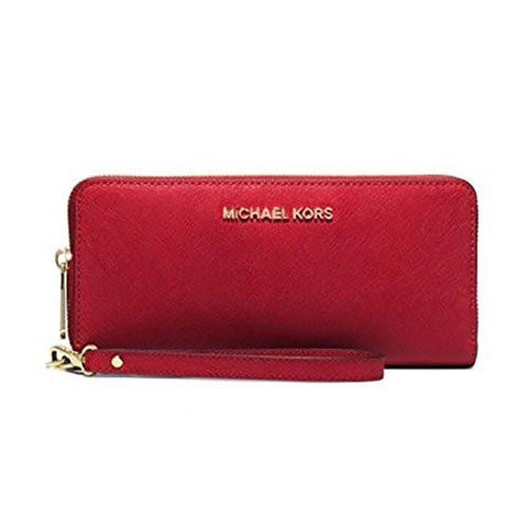 Michael Kors Mercer Travel Continental Wristlet Bright Red Os