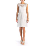 Womens Eyelet Sleeveless Casual Dress White 6