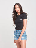 Big League Crop Pocket Tee Black L Tops Tees Black