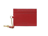 Wiberlux Prada Triangle Logo Flap Front Real Leather Wallet One Size Red