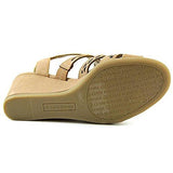 Louisaa Open Toe Wedged Sandals Dark Taupe Size 8