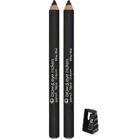 Professional Brow Eye Makers Brow Shaper Eyeliner, Midnight Black 500, .06 Oz Pack Of 2