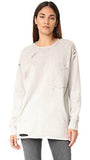 Hudson Raglan Sweatshirt, Gray, Medium