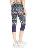Active Crop Pant Print, East Indies, Medium