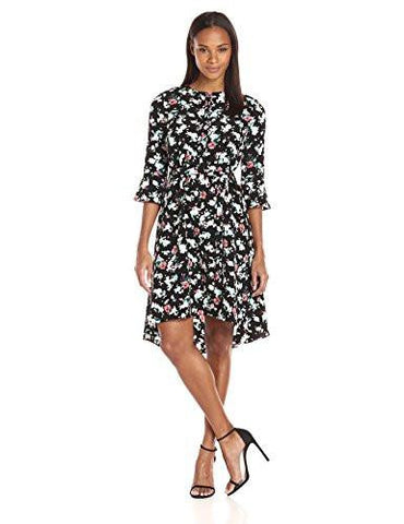 Ellen Tracy Soft Shirt Dress, Petite Blooms Multi, 10