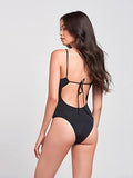 Baybae Bralette One Piece Black M Swimwear One Piece Black