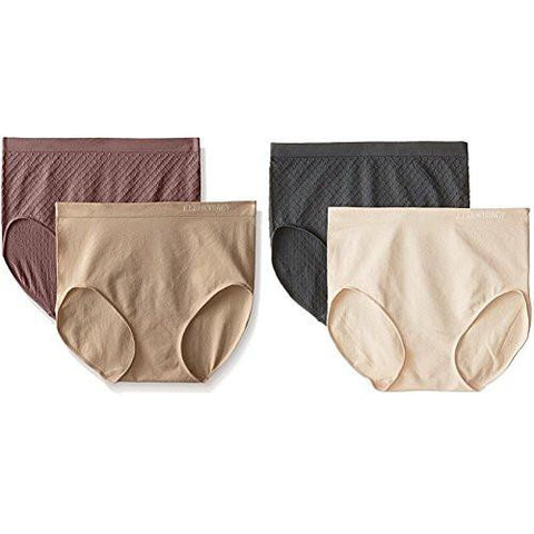 Dot Jacquard Full Brief Panty Pack, Mocha/Natural/Charcoal/Sun Beige, XLarge