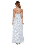 Blooming Jelly Spaghetti Criss Cross Strap Side Cutout Front Slit Floral Maxi Dressxl Multi