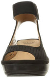 Reedly Salene Wedge Sandal Black Nubuck 75 M Us