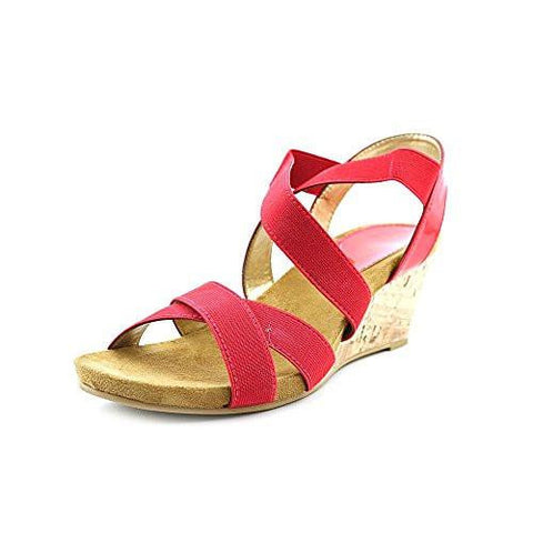 Sandals New Donya Red Size 7.5M Cork Wedge