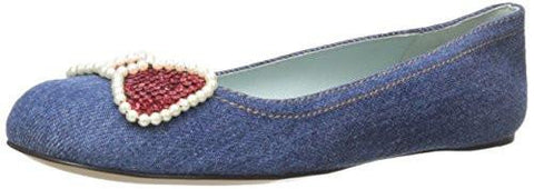 Marc Jacobs Caroline Ballerina Ballet Flat Denim 38 Eu8 M Us