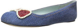 Marc Jacobs Caroline Ballerina Ballet Flat Denim 38 Eu8 M Us
