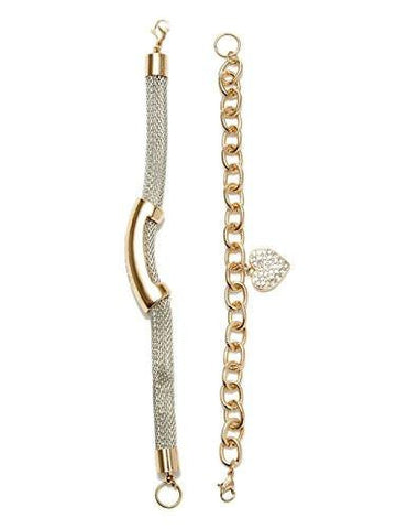 Guess Factory Goldtone Mesh Id Bracelet