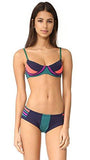 Color Block FiberLite Bikini Bottom, Deep Green/Vermilion/Blue Ribbon, Xs