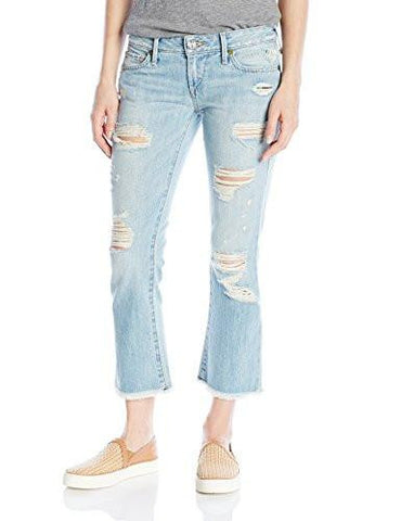 Karlie Bell Bottom Crop In, Turquoise Vintage, 26