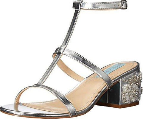 Blue By SbLissa Dress Sandal, Silver/Metallic, 8 M Us