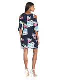 Garden Rose Cold Shoulder Dress, Floral, S