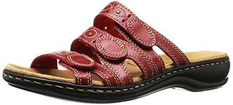 Leisa Cacti Slide Sandal Red Leather 9 M Us