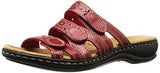 Leisa Cacti Slide Sandal Red Leather 9 M Us