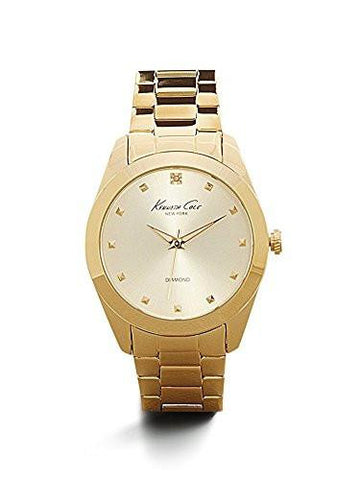 Kenneth Cole New York Kc4949 Rock Out Yellow Gold Dial Diamond Dial Bracelet Watch