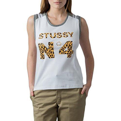 Stussy No 4 Athletic Tank Shirt Large Grey Heather