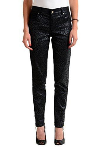 Jeans Black Patterned Slim Fit Jeans Us 7 It 43;