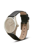 Kenneth Cole York Classic Quartz Stainless Steel And Black Leather Dress Watch Model: 10025930