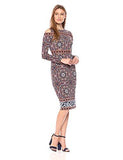 Cold Shoulder Mj Midi Sheath, Navy/Clemitine, 4