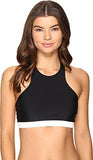 Michael Michael Kors Half Moon Bay High Neck Bra Top Black M