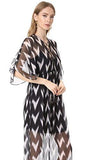 Caroll Gown, Black/White, Small