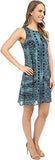 Karen Kane Sheer DiamondTile Dress, Print, XLarge